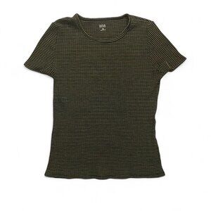 A.N.A (A New Approach) Grunge‎ Striped Ribbed Basic Tee